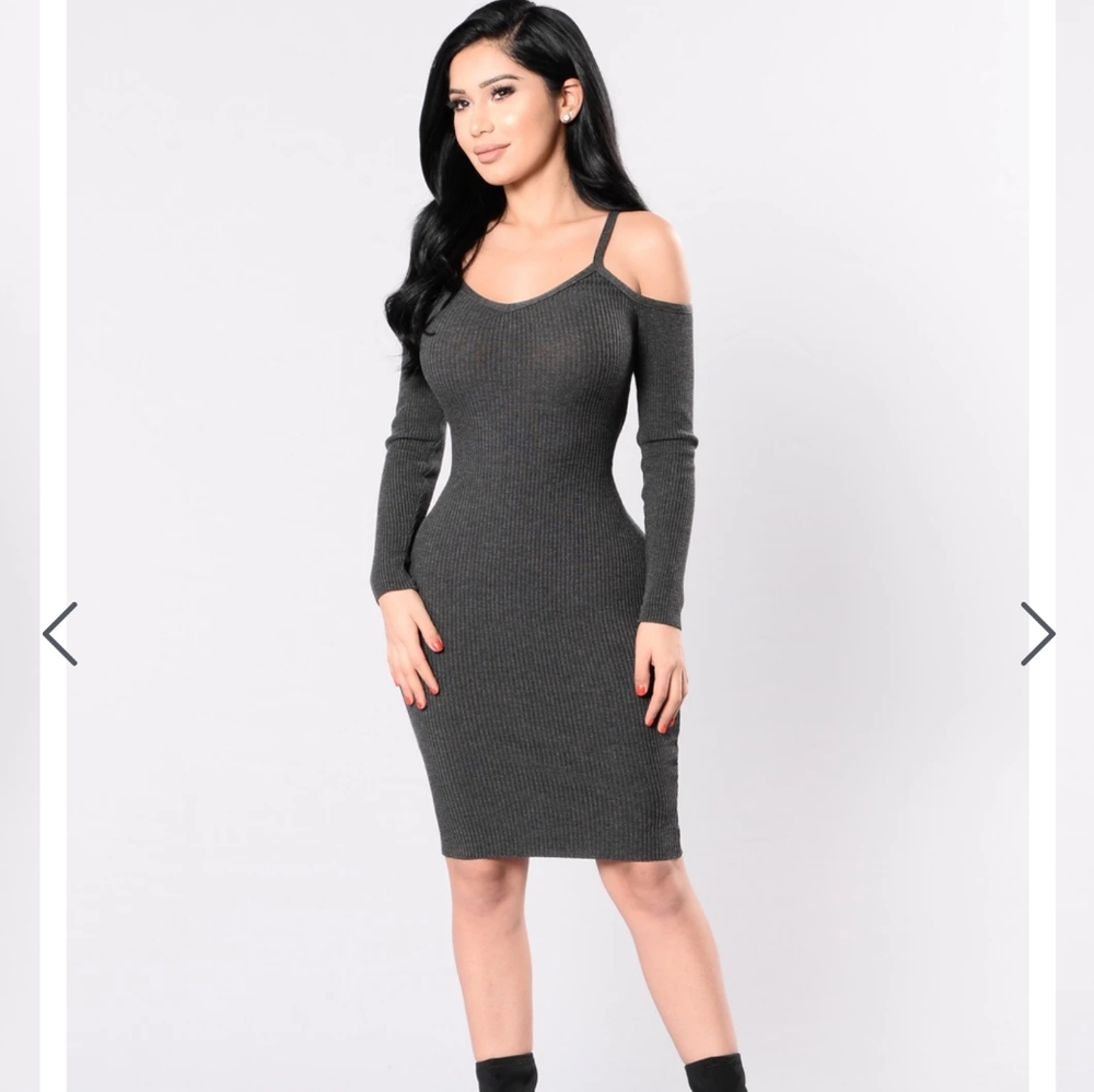 New! Fashion Nova dress in charcoal size L
